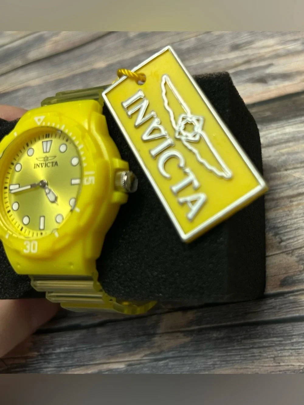 Invicta Celestial Cloud Women’s Bright Yellow Dive-Style Wristwatch